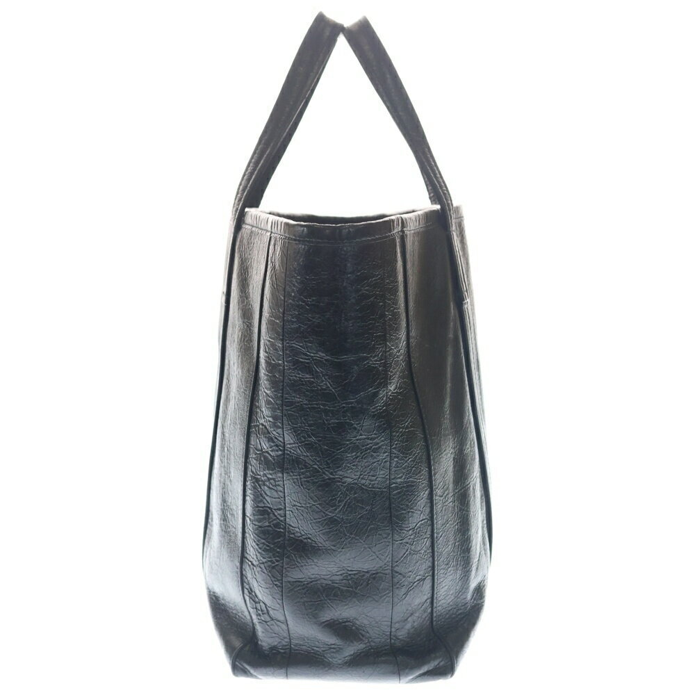 BALENCIAGA Barbes Shopper Leather Tote Bag Black - Picture 3 of 6